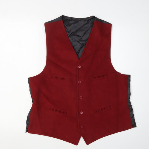 Ratcatcher Men's Red Cotton Waistcoat Size 42