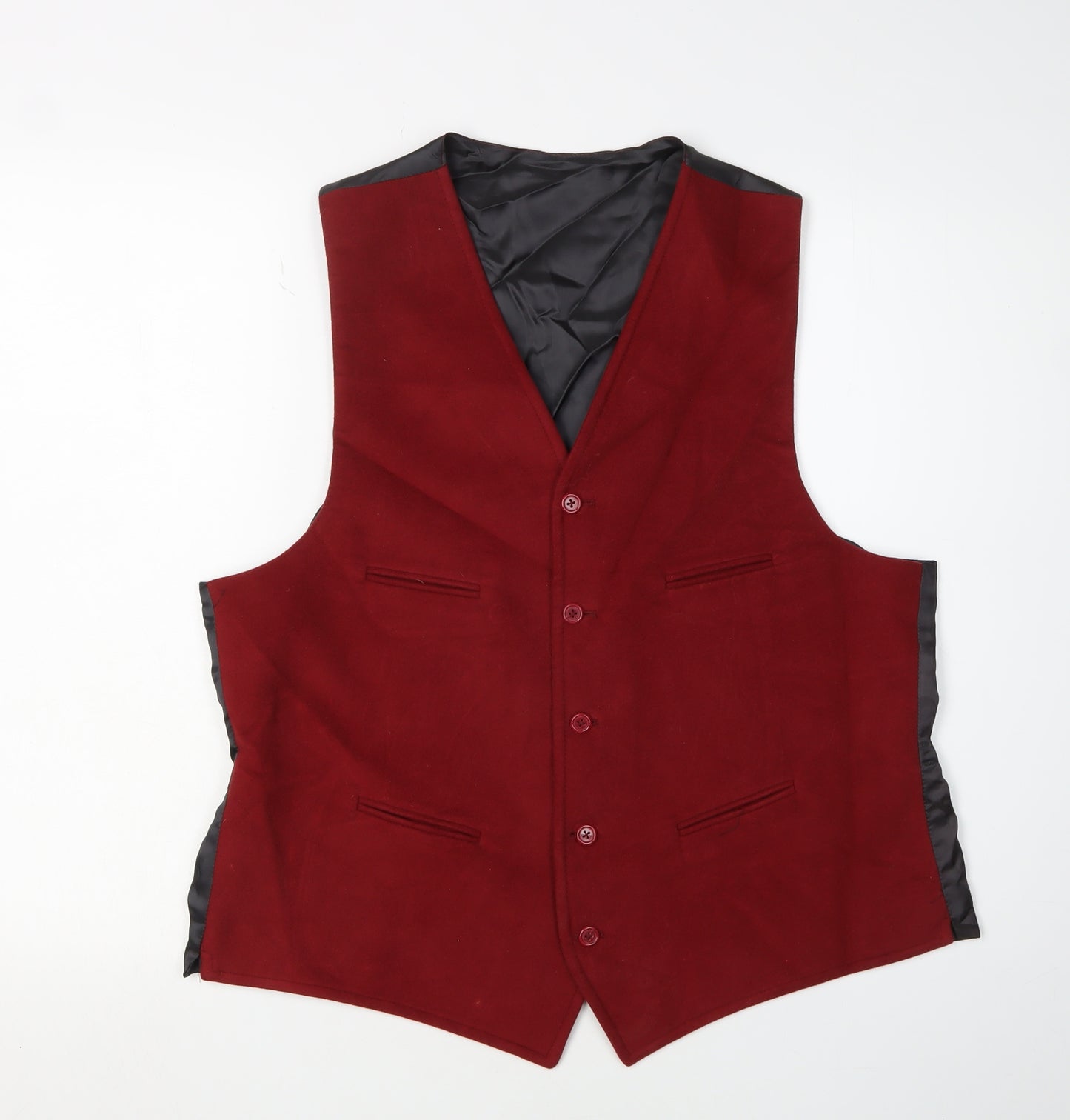 Ratcatcher Men's Red Cotton Waistcoat Size 42