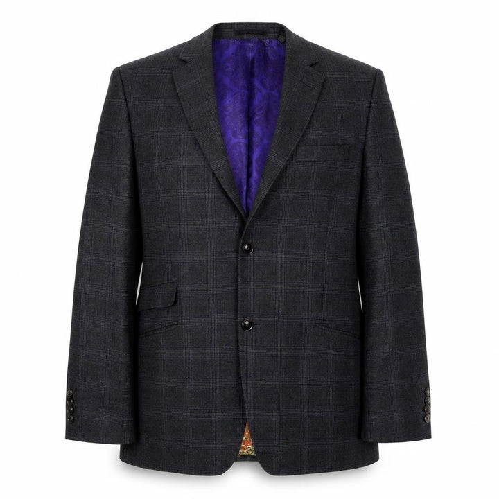 Ted Baker Men's Grey Check Blazer, Size 42R