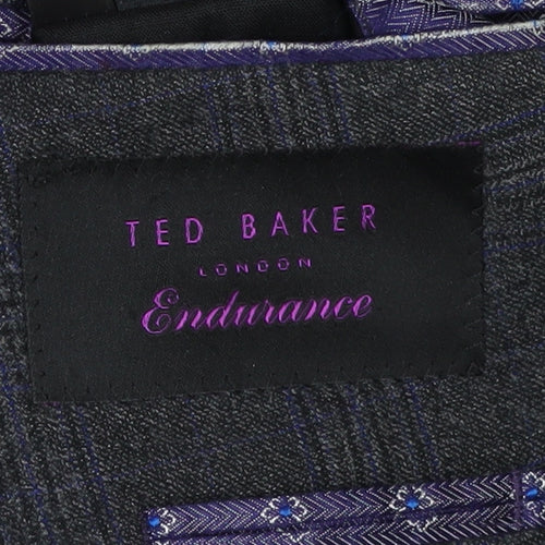 Ted Baker Men's Grey Check Blazer, Size 42R