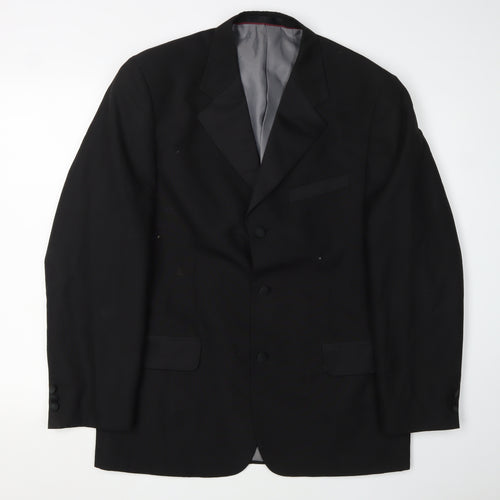 Armando Men's Black Suit Jacket, Notch Lapel, Size 40R