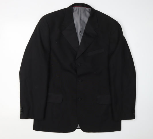 Armando Men's Black Suit Jacket, Notch Lapel, Size 40R