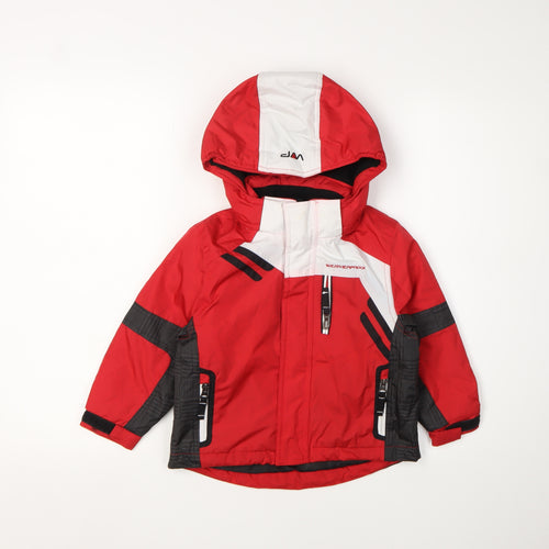 Weatherproof Boys Red Ski Jacket 3 Years Hooded Waterproof
