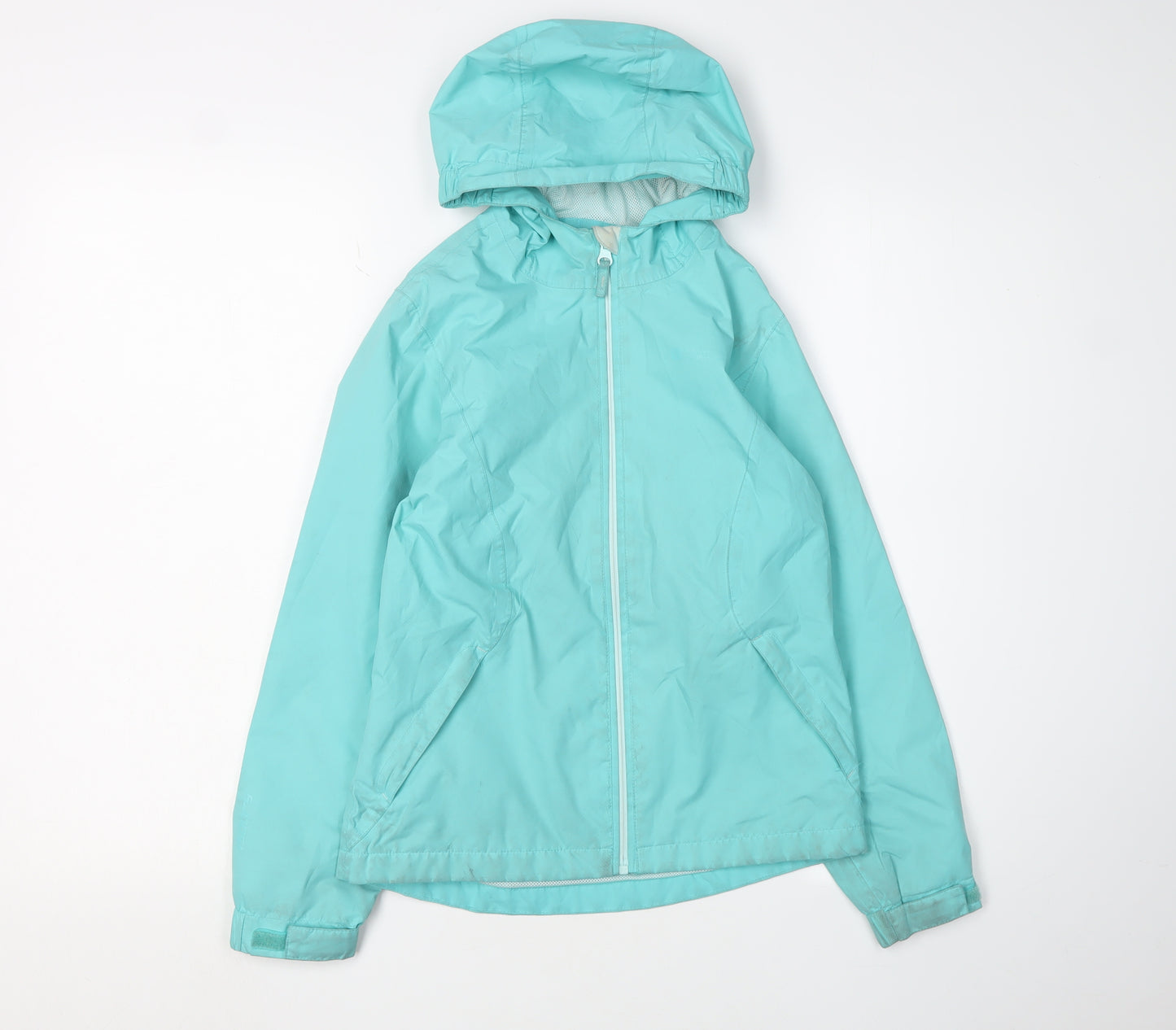 Mountain Warehouse Girls Blue Waterproof Rain Jacket, Size 9-10 Years