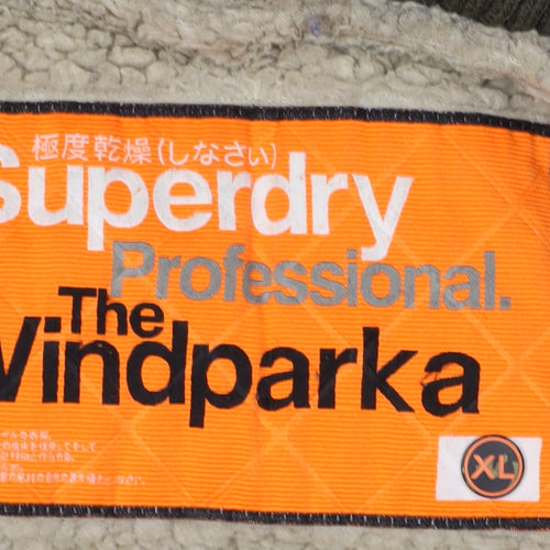 Superdry Women's Green Windbreaker Parka XL