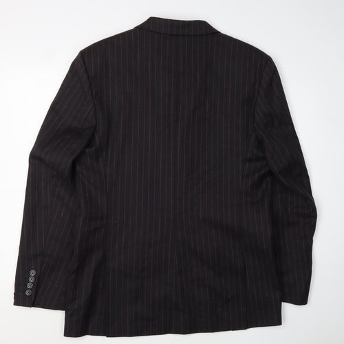 French Connection Men's Black Striped Blazer Size 42