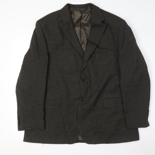 Marks and Spencer Men's Brown Check Blazer 44R