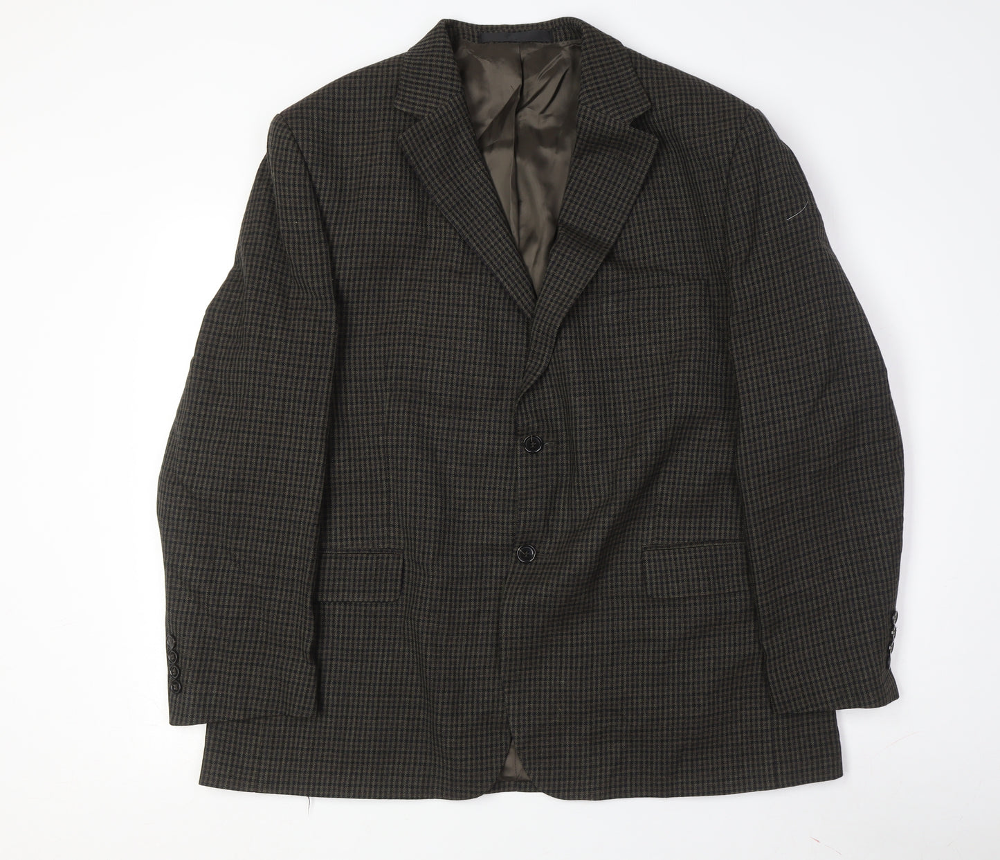 Marks and Spencer Men's Brown Check Blazer 44R