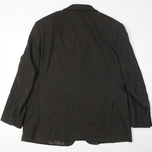 Marks and Spencer Men's Brown Check Blazer 44R