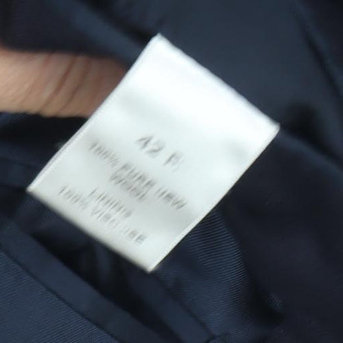 Lipman and Sons Men's Blue Blazer, Size 42R, Regular Fit