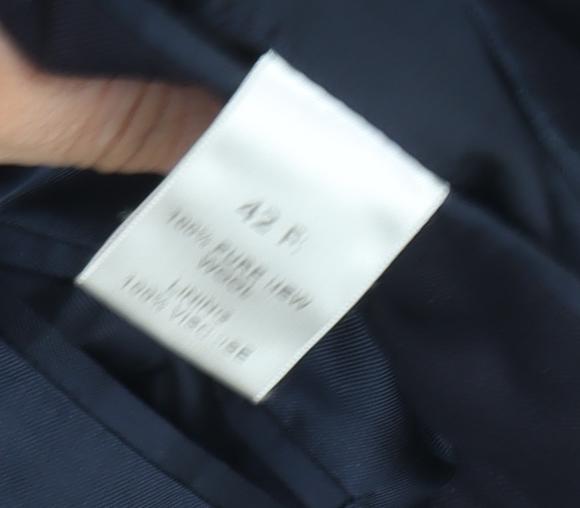 Lipman and Sons Men's Blue Blazer, Size 42R, Regular Fit