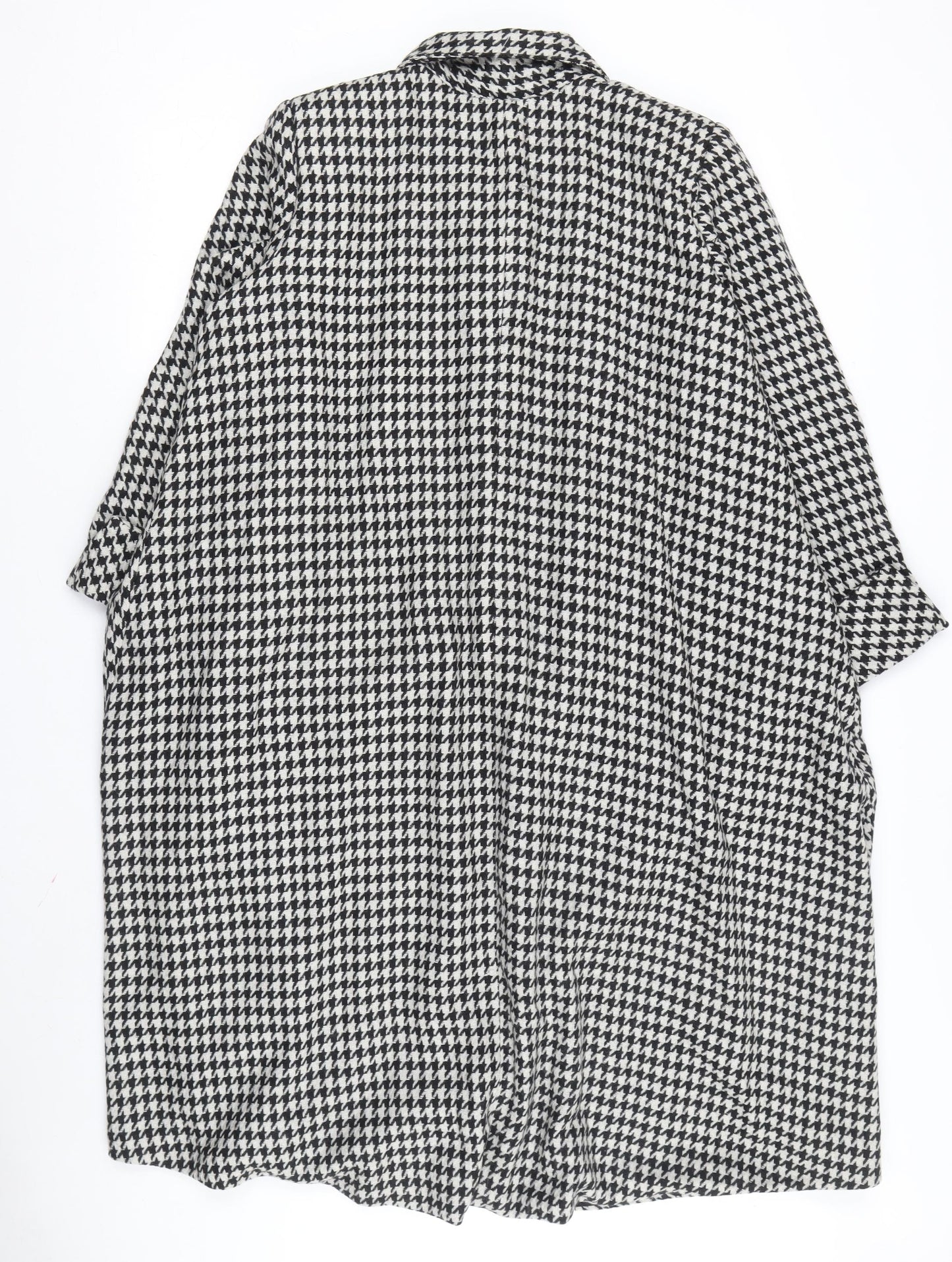 The Seamstress Women's Black Checked Overcoat Size M