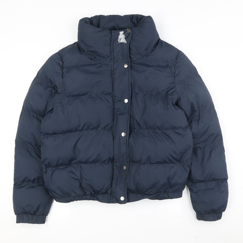 Brave Soul Women's Blue Puffer Jacket Size 14 - Winter Essential
