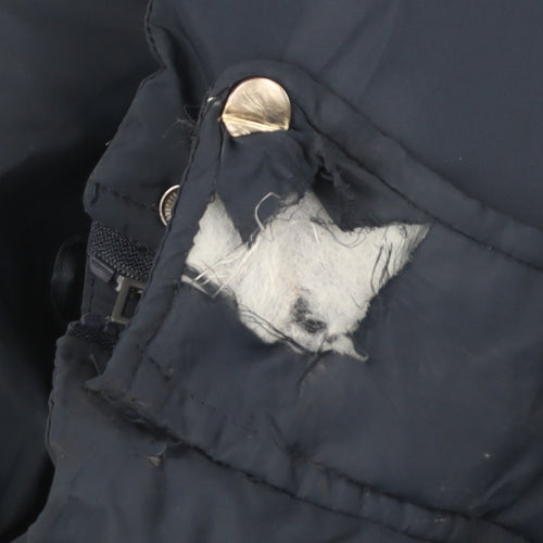 Brave Soul Women's Blue Puffer Jacket Size 14 - Winter Essential