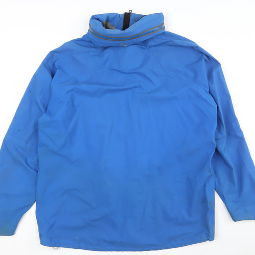 Rohan Men's Blue Rain Coat Size L Hooded Waterproof