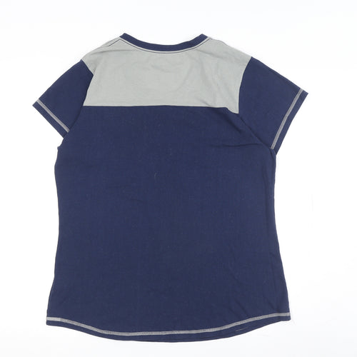NFL Women's Blue V-Neck T-Shirt Medium