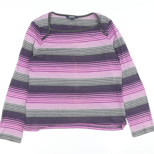 Maine Women's Multicoloured Striped T-Shirt Size 14