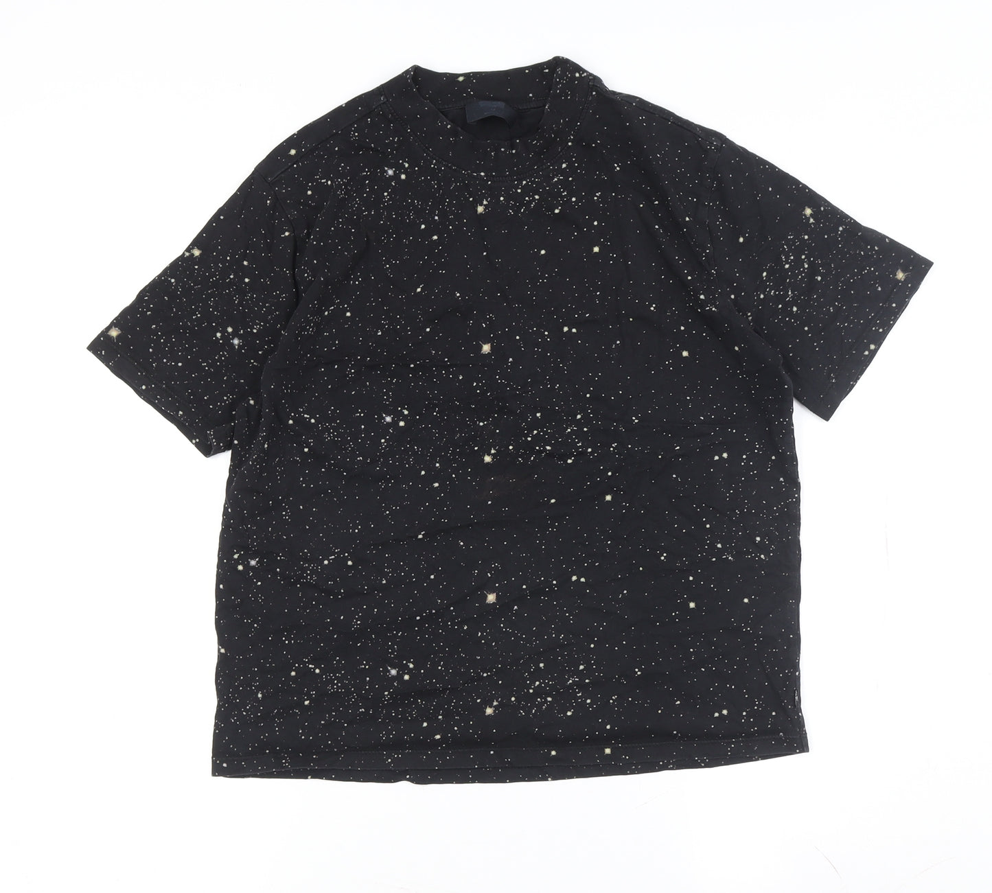Black Women's M Cotton Crew Neck T-Shirt