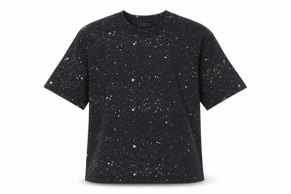 Front view of Black Women's M Cotton Crew Neck T-Shirt