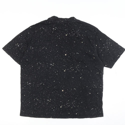 Black Women's M Cotton Crew Neck T-Shirt