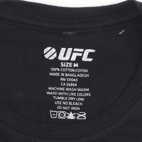 UFC Unisex Black T-Shirt M Sports Casual