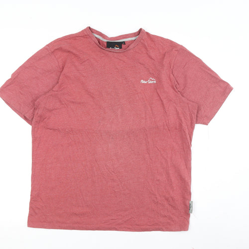 Peter Storm Men's Red M Cotton Crew Neck T-Shirt