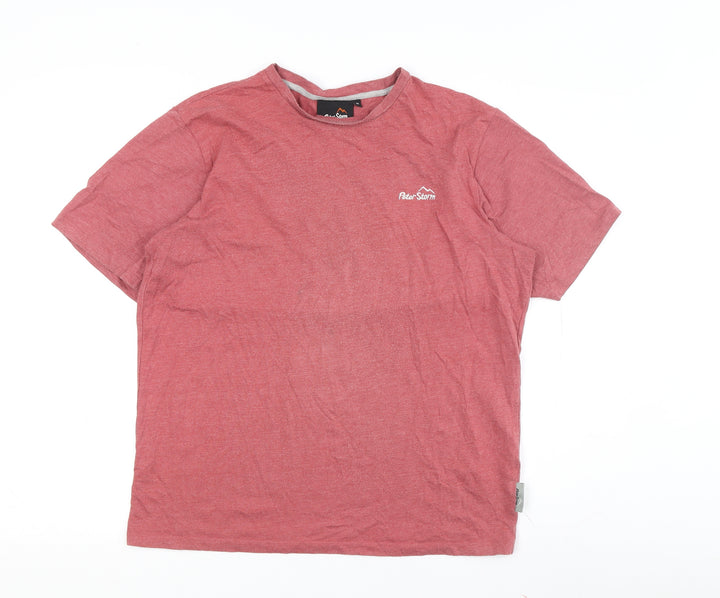 Peter Storm Men's Red M Cotton Crew Neck T-Shirt