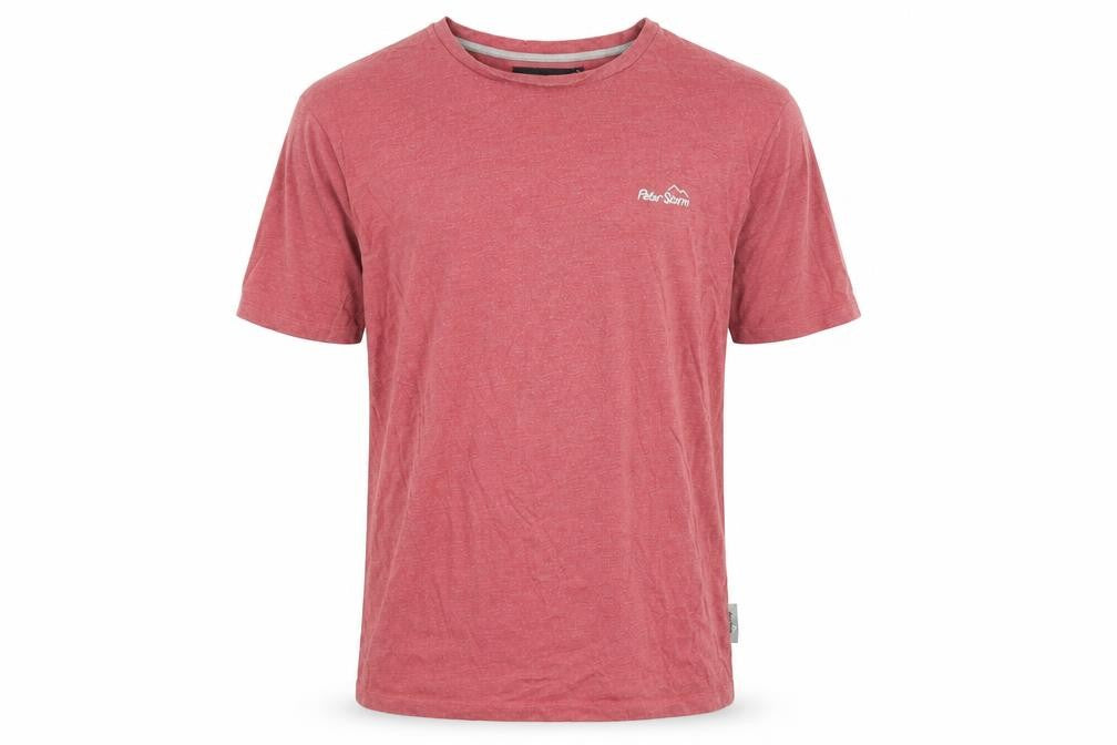 Front view of Peter Storm Men's Red M Cotton Crew Neck T-Shirt