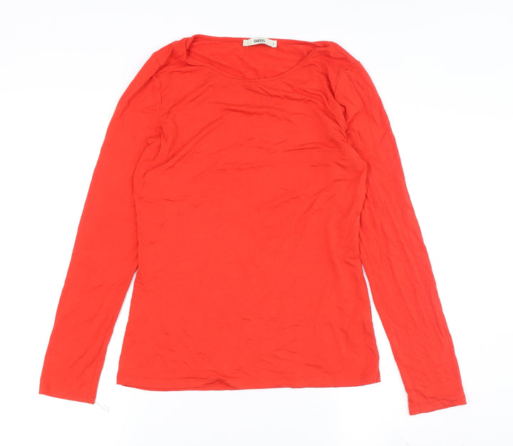 Oasis Red Women's Long Sleeve T-Shirt S Casual