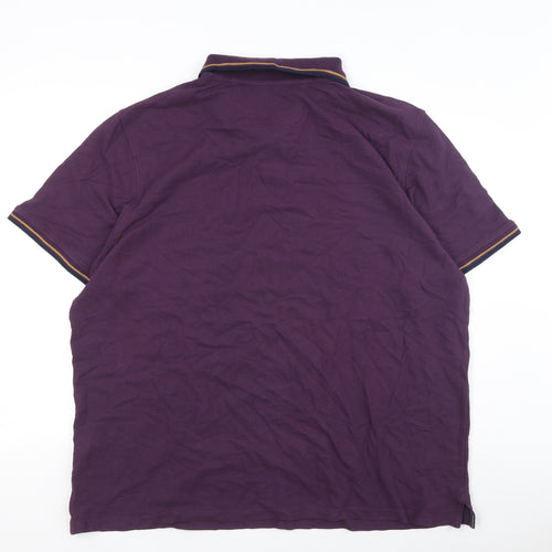 Maine Men's Purple 2XL Polo Shirt - Short Sleeve Cotton