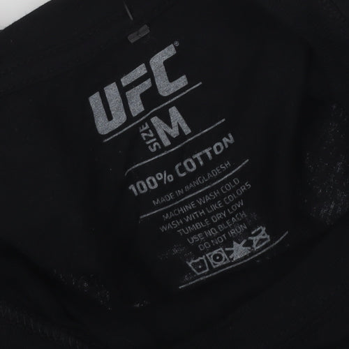 UFC Men's Black Graphic Print T-Shirt - Size M
