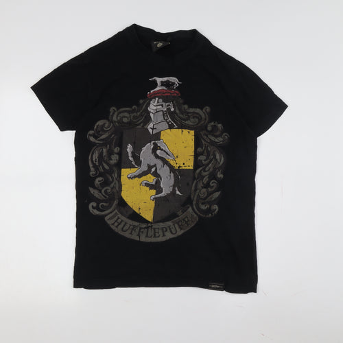 The Harry Potter Shop Black Hufflepuff Men's T-Shirt, Size S