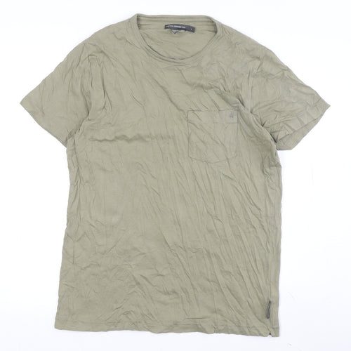 French Connection Men's Green Cotton T-Shirt L