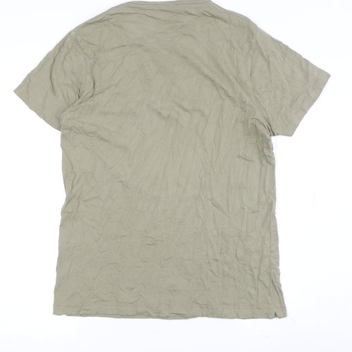 French Connection Men's Green Cotton T-Shirt L