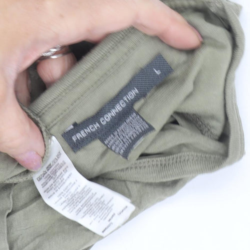 French Connection Men's Green Cotton T-Shirt L
