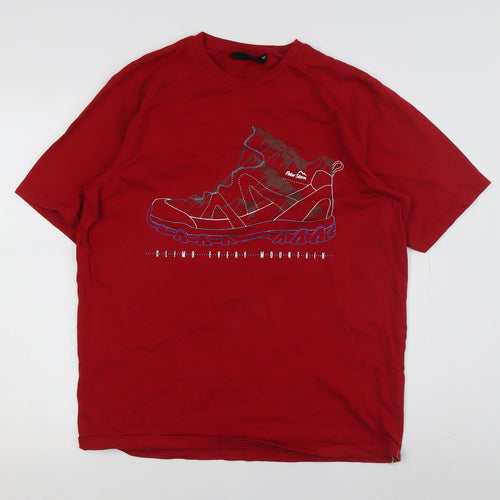 Peter Storm Men's Red Graphic T-Shirt, Medium, Cotton
