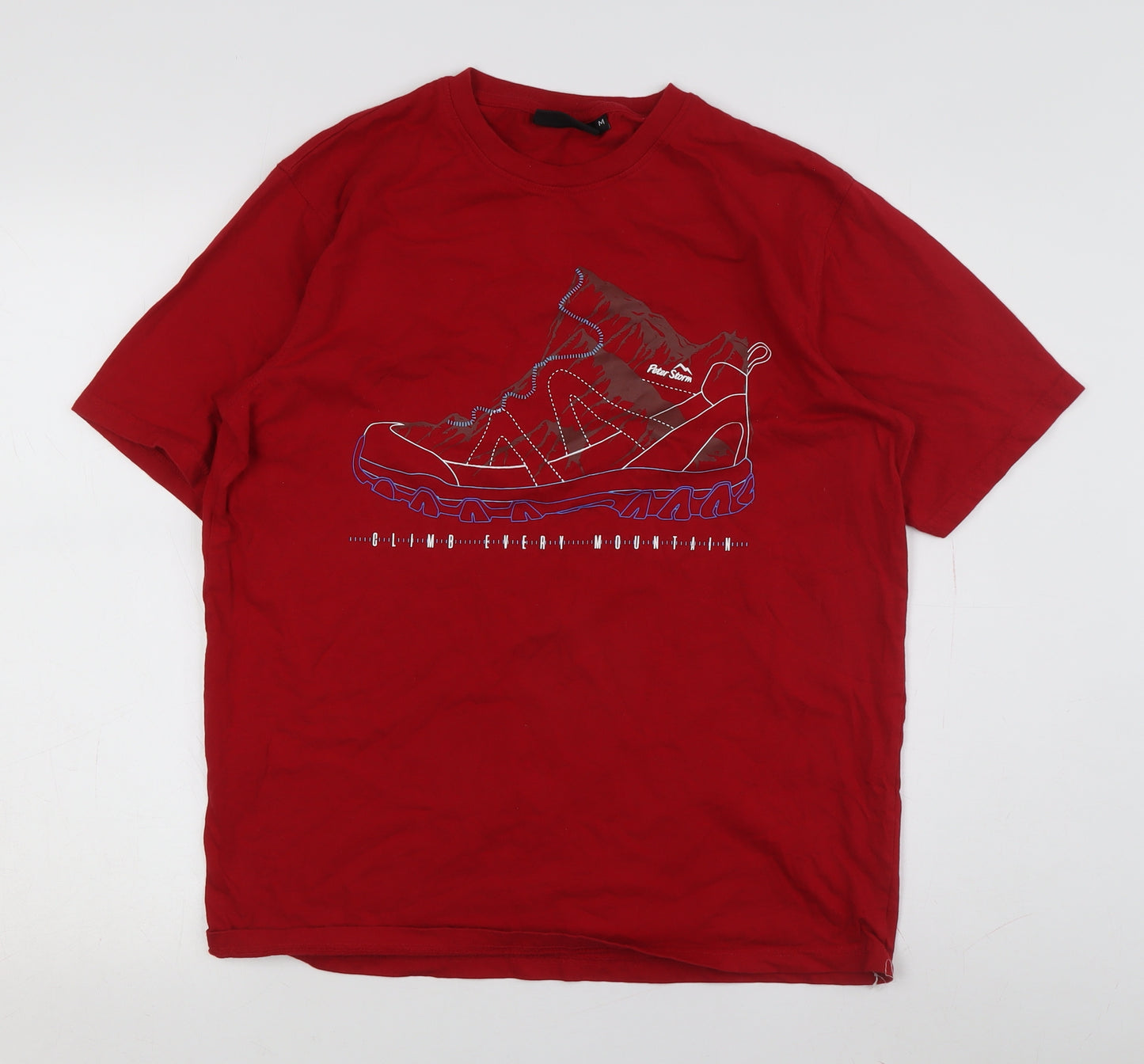 Peter Storm Men's Red Graphic T-Shirt, Medium, Cotton