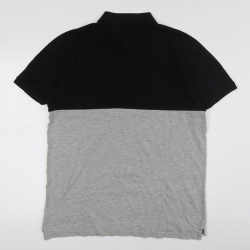 Gap Men's Colourblock Polo Black L