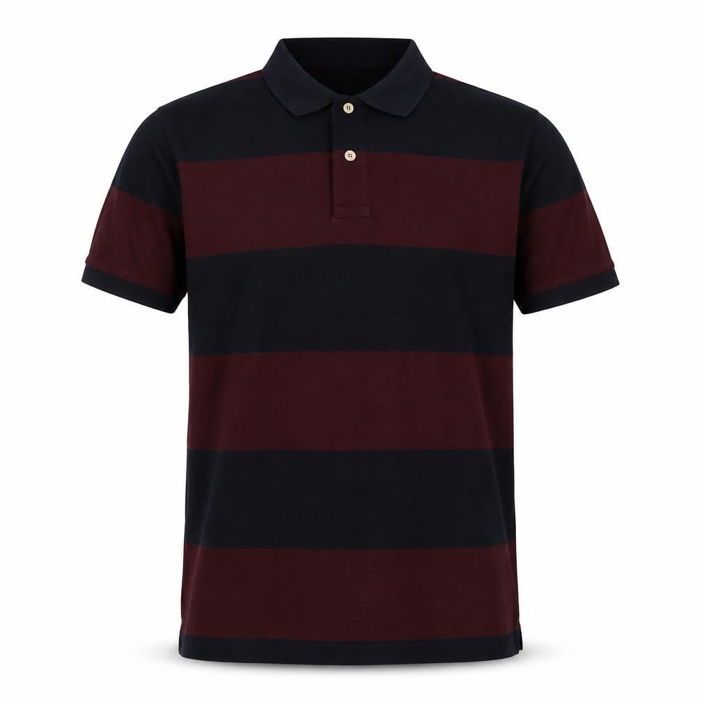 Front view of French Connection Men's Multicoloured Polo, L, Striped