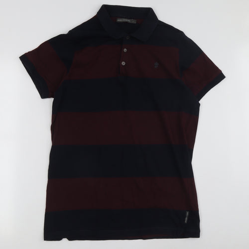 French Connection Men's Multicoloured Polo, L, Striped