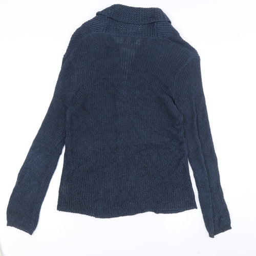 Ralph Lauren Women's Blue Cardigan Medium Knit