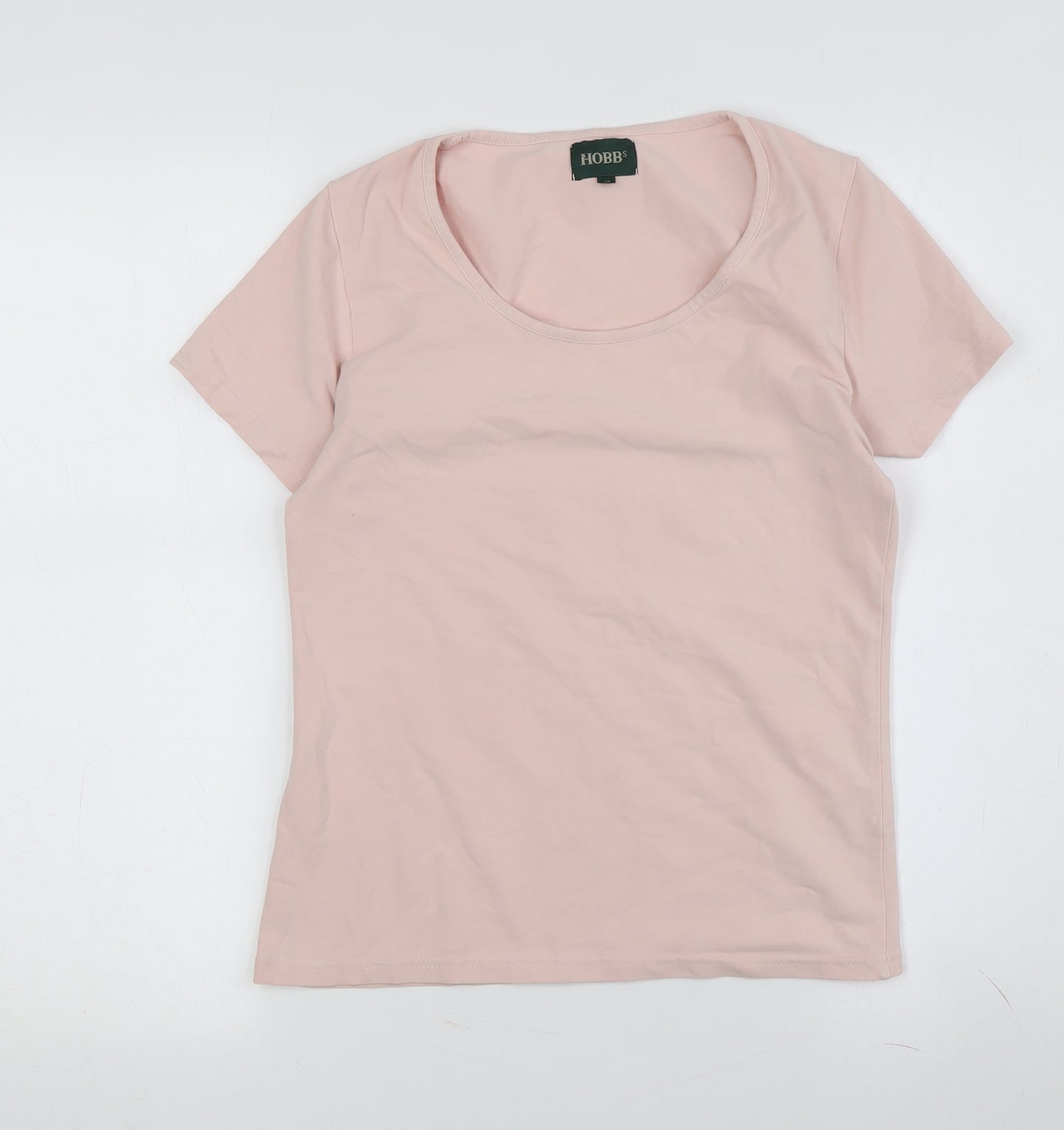 Hobbs Women's Pink T-Shirt Size 12 Basic Short Sleeve