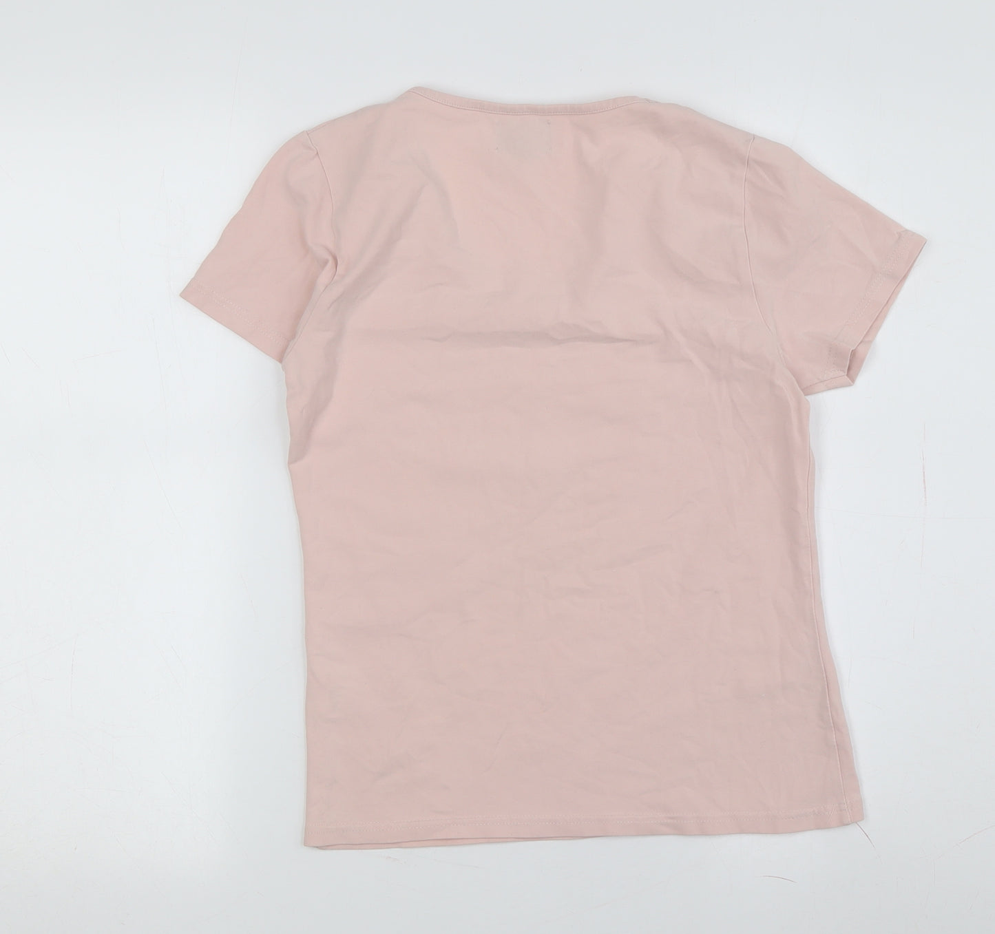 Hobbs Women's Pink T-Shirt Size 12 Basic Short Sleeve