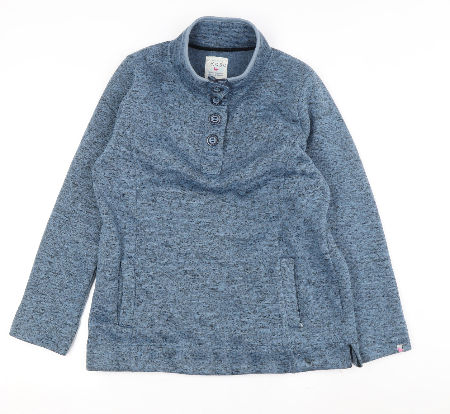 Country Rose Women's Blue Henley Sweatshirt M