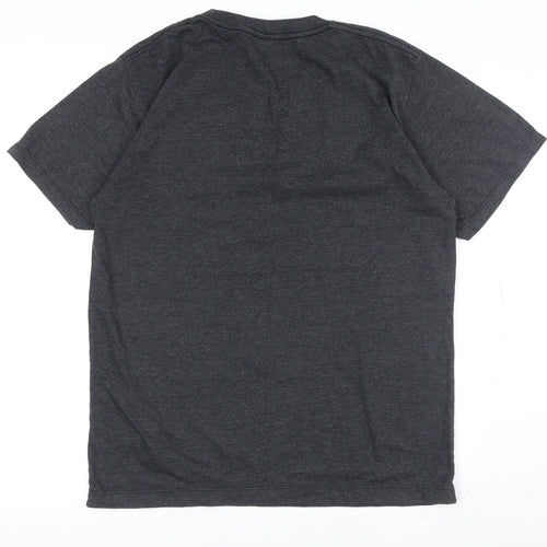 Adidas Men's Grey Short Sleeve T-Shirt Medium