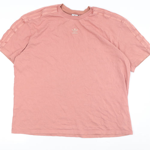 Adidas Women's Pink Relaxed Sports T-Shirt Size 14
