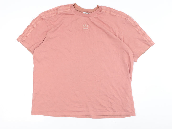 Adidas Women's Pink Relaxed Sports T-Shirt Size 14