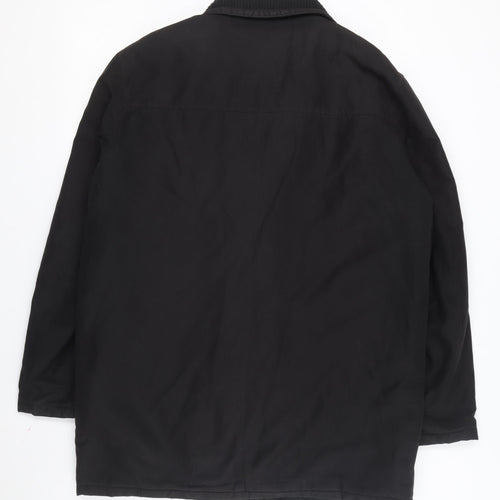 Greenwoods Men's Black Medium Coat, Classic Style