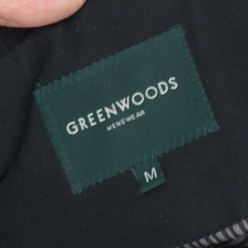 Greenwoods Men's Black Medium Coat, Classic Style