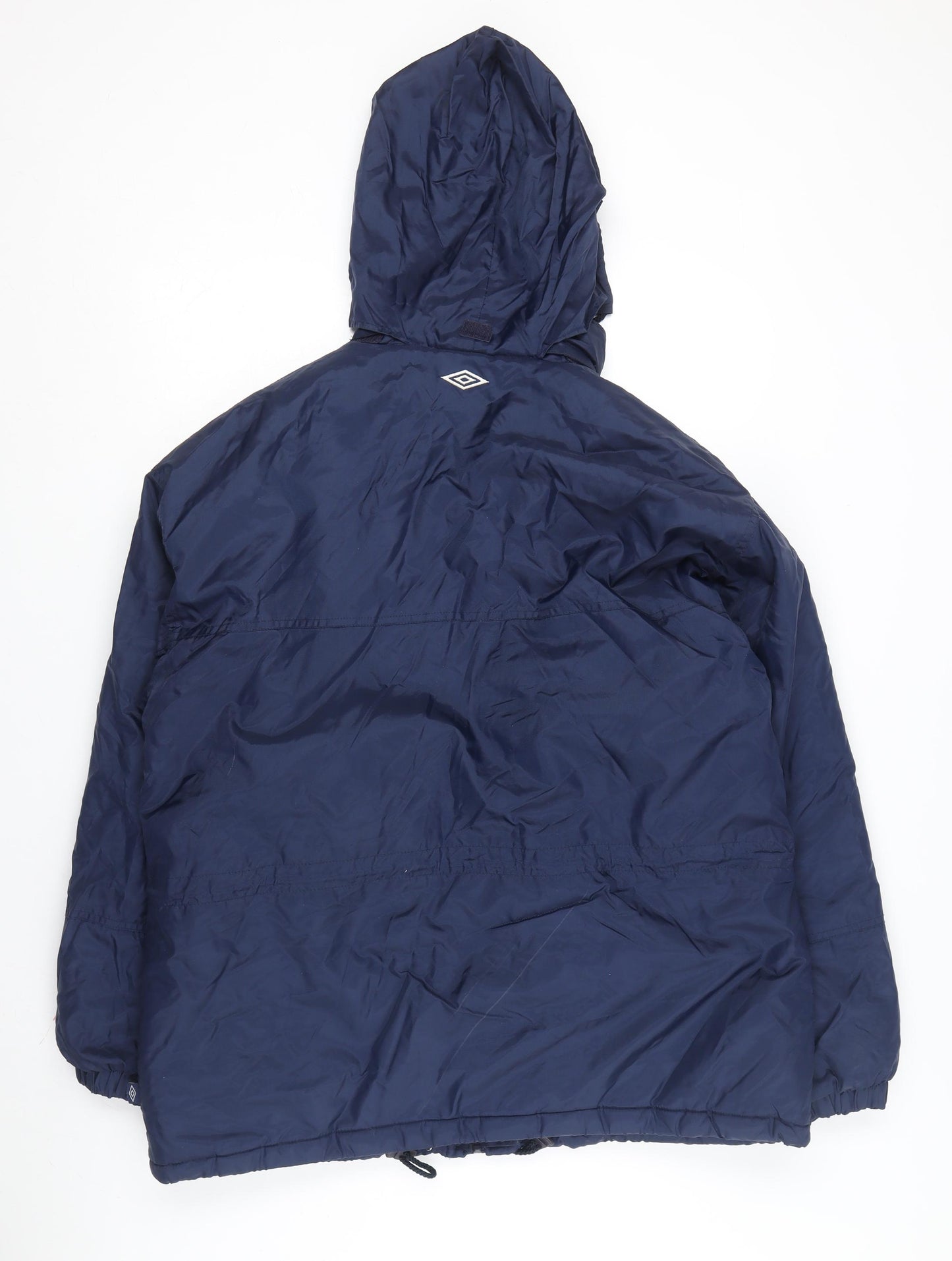 Umbro Men's Blue Parka Jacket L - Hooded Winter Sportswear